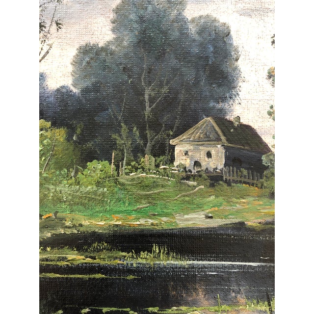 Giuseppe Zago, the Little Gray House, 1890s, Oil on Canvas For Sale - Image 6 of 9