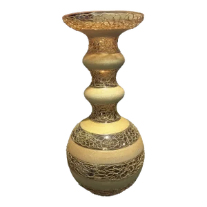 Extra Large, Vintage, Italian Glass, Golden Vase