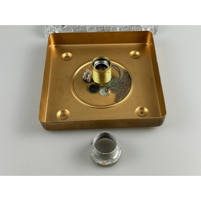 Mid-Century Modern Space Age Ceiling Lamp in Ice Glass, Germany, 1970s For Sale - Image 3 of 18