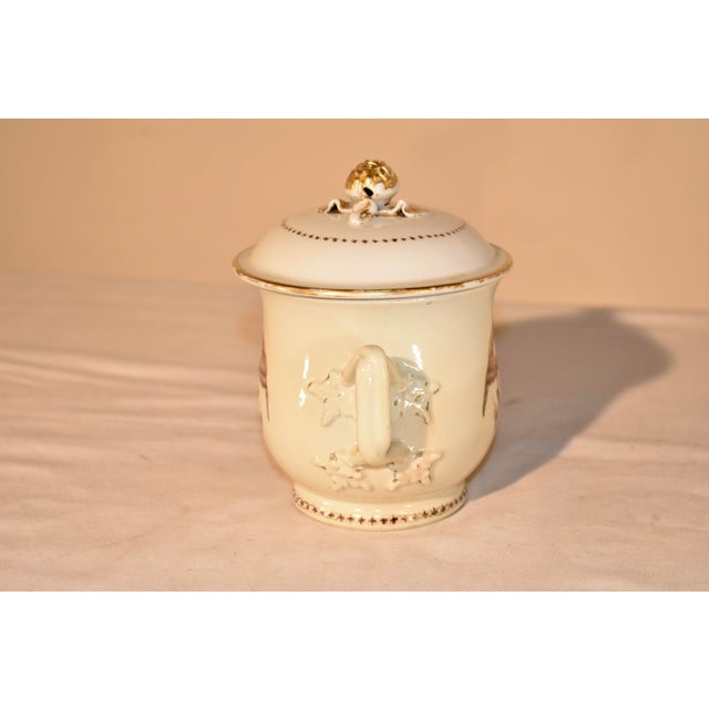 19th Century 19th Century Creamware Lidded Bouillon Cup For Sale - Image 5 of 9