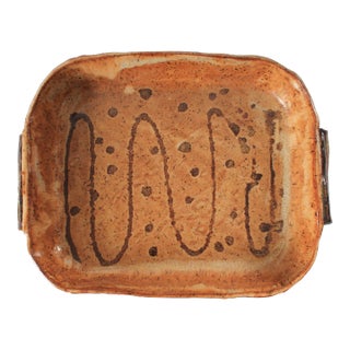 Vintage Studio Art Pottery Baking Dish or Serving Tray For Sale