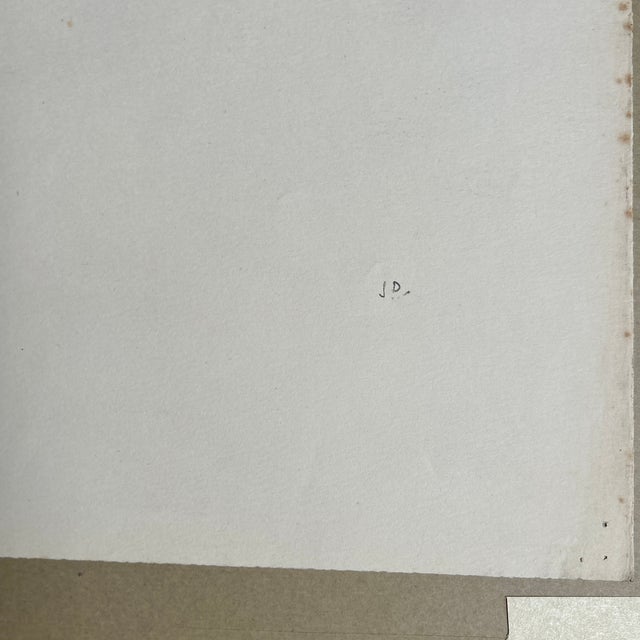 1970’s abstract expressionist female nude study drawing. With original mat for protection, but has markings so should be...