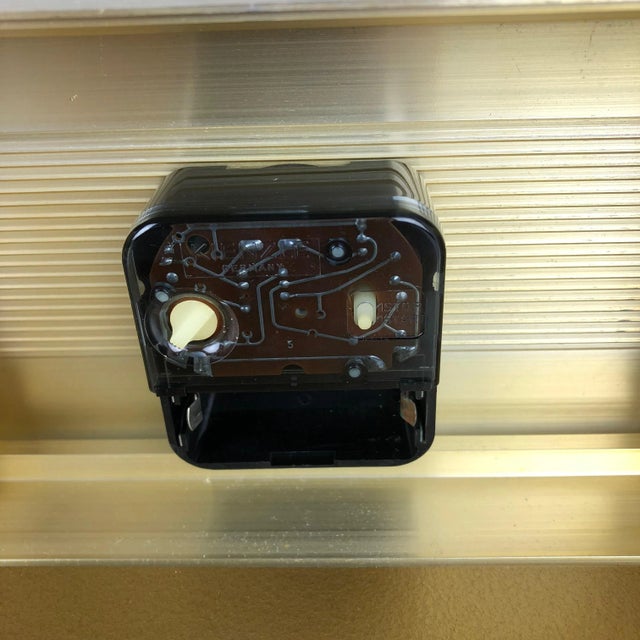 Vintage Modernist Wooden Teak Brass Table Clock from Dugena, Germany, 1960s For Sale - Image 15 of 16