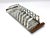 Mid-Century Modern Teak and Steel Toast Rack, 1970s, in Flawless conditions. Designed 1970 to 1979