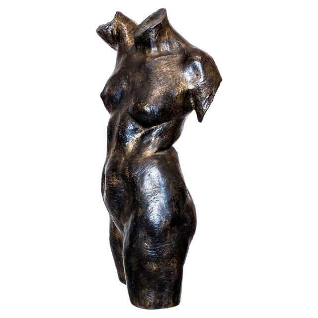 Woman's Chest - Bronze Sculpture by Aurelio Mistruzzi 1930 For Sale