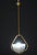 1950s Art Decò Barovier E Toso Murano Glass and Brass Pendant Light For Sale - Image 6 of 14