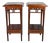 Antique French Sellettes Pedestal Tables in Mahogany, 1890s, Set of 2 For Sale