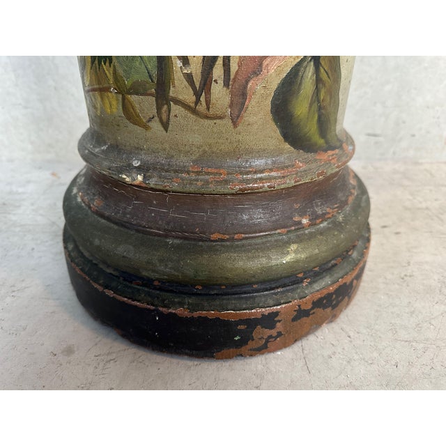 Brown Antique French Column with Sunflowers, 1960s For Sale - Image 8 of 9