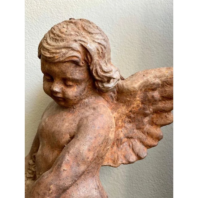 Vintage Putti Figures in Cast Iron, 1920, Set of 2 For Sale - Image 9 of 13
