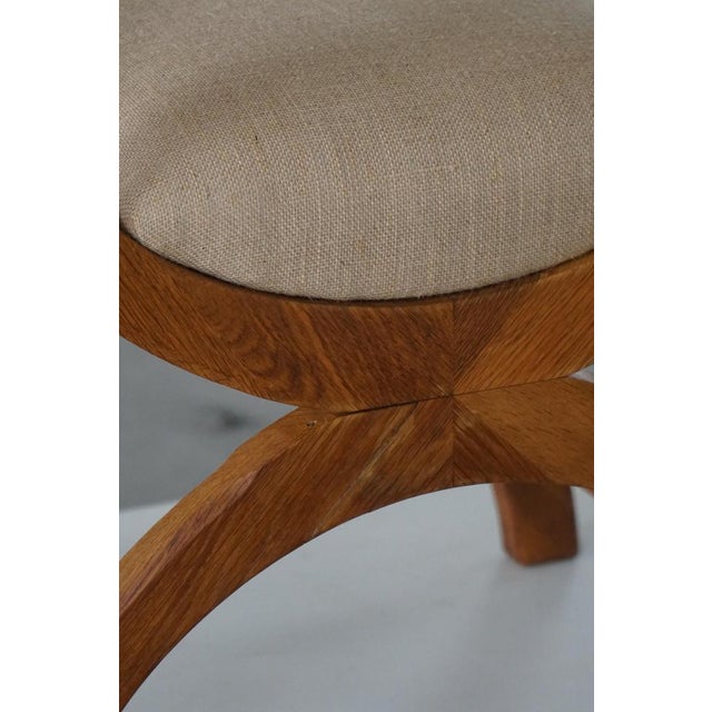 Mid-Century Modern Kurul Armchair in Oak and Hessian by Henning Kjærnulf, 1960s For Sale - Image 13 of 18