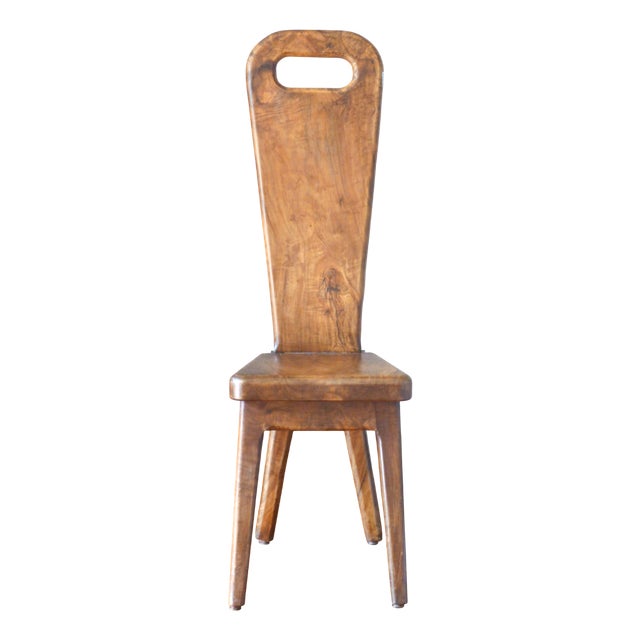 Sculptural Olive Wood Chair from Maison Dubosq, 1970s For Sale