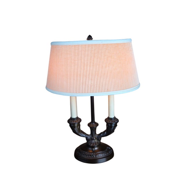 Vintage 1998 Frederick Cooper "Trevor" Dark Bronze & Brass Bouillotte Table Lamp For Sale - Image 10 of 14