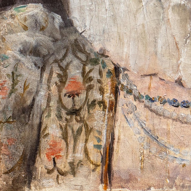 Textile 'Young Woman in Costume' by Georges Antoine Rochegrosse, 1881, Société Des Artistes Français For Sale - Image 7 of 12
