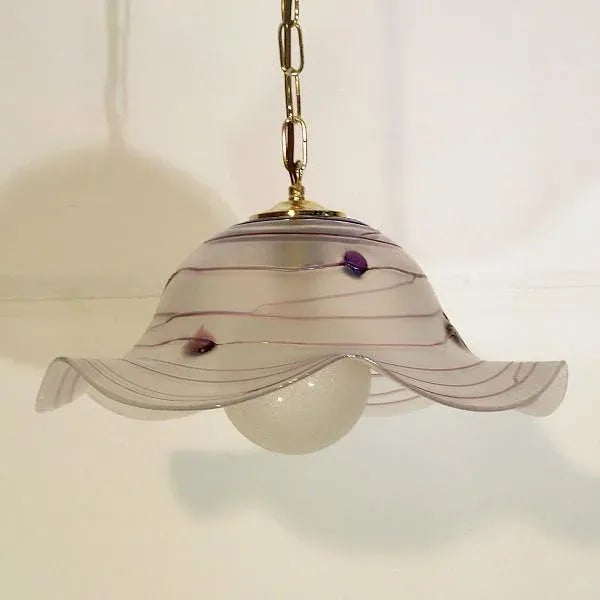 German Heavy Handmade Glass Pendant Lamp from Poeschinger, 1970s For Sale - Image 13 of 13