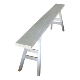 Andrianna Shamaris St. Barts Teak Wood Bench or Shelf For Sale