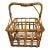 1960s Mid Century Vintage Rattan Handled Basket For Sale