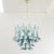 Mid-Century Modern Murano Glass Blue and White Color Petal Suspension Lam, Italy, 1990s For Sale - Image 3 of 12