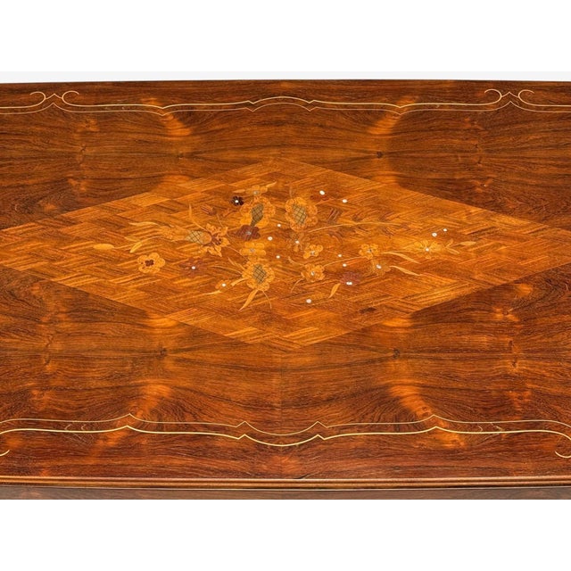Jules Leleu, French Art Deco, Rosewood, Abalone, Rare Dining Table, France, 1930s For Sale In New York - Image 6 of 18