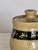 1900s Antique Ceramic Jar with Lid and Charming Black Details. Glazed. Great patina