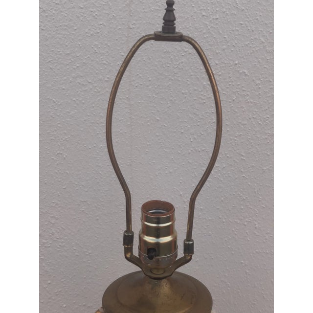 Cream Early 20th Century Baroque Ceramic Vase Body Table Lamp For Sale - Image 8 of 9