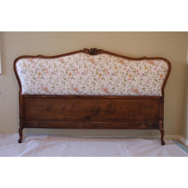 Vintage French Louis XV Style Carved Walnut Bedframe For Sale - Image 11 of 11