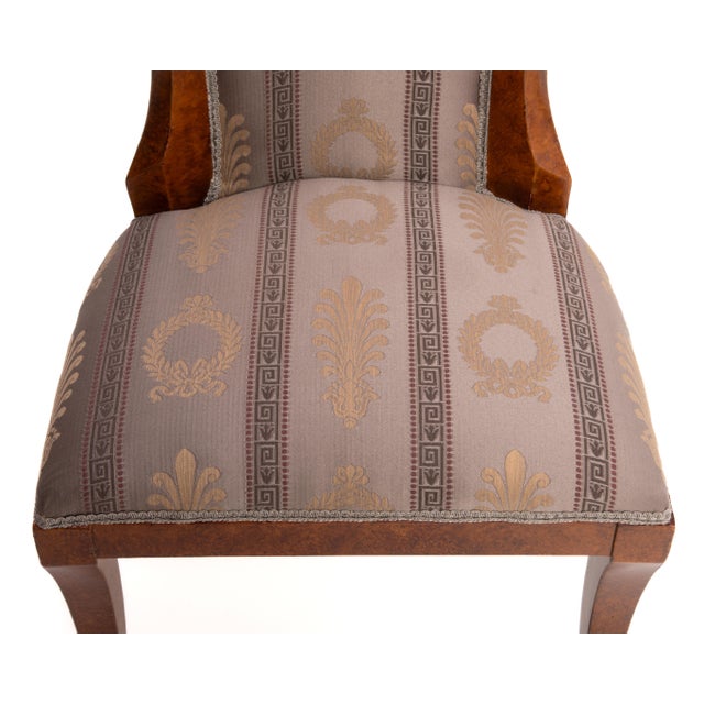 John Widdicomb Klismos Saber Leg Side Chair Jw-1773 Burl Regency Neoclassical 1960s For Sale - Image 14 of 18