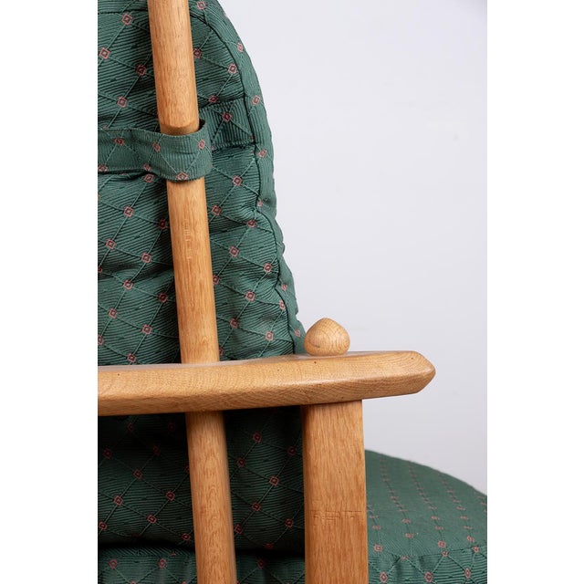 Large French Lounge Chair in Oak by Guillerme et Chambron for Votre Maison, 1960s For Sale - Image 10 of 18
