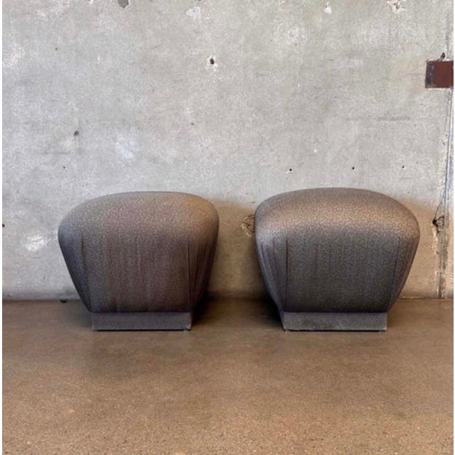 Marge Carson Marge Carson Style Silk Poufs/ Pair For Sale - Image 4 of 5