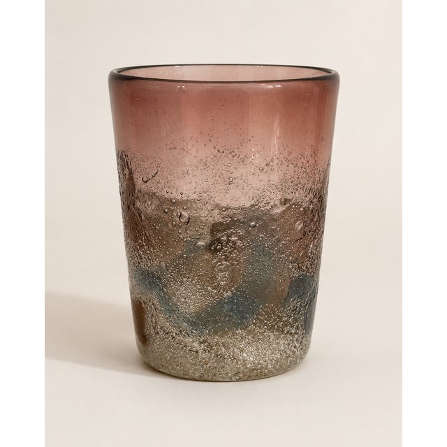 Ryukyu Bubble Glass Tumblers by Seiichiro Inamine, Set of 2 For Sale - Image 6 of 13