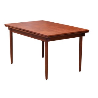 Danish Dining Table in Teak with Double Pull-Out Tops, 1960s For Sale