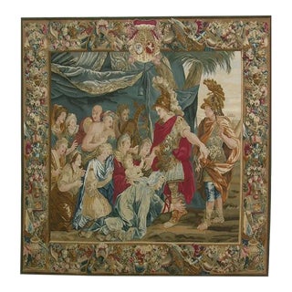 Vintage Tapestry Depicting Royal Commanders For Sale