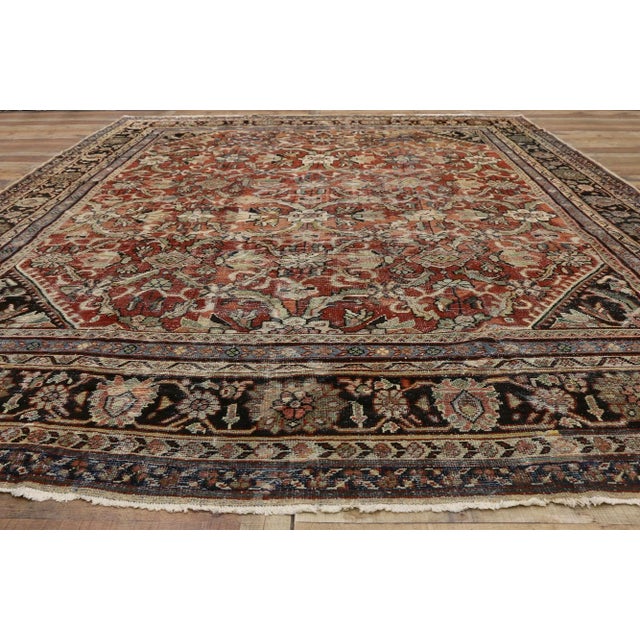 Textile Vintage Persian Mahal Rug, 10'08 X 14'01 For Sale - Image 7 of 9