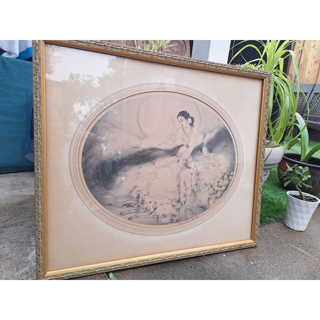 Louis Icart (1888-1950) La Dame aux Camelias ( Lady of the Camelias) 1927 Print Medium with color etching, aquatint and...