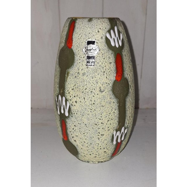 1960s Mid-Century Modern German Ceramic Vase by Jasba, 1960s For Sale - Image 5 of 5