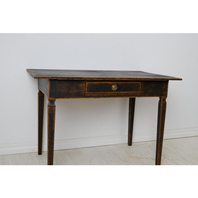 Swedish Gustavian Hand-Made Desk with Functional Drawer For Sale - Image 9 of 11