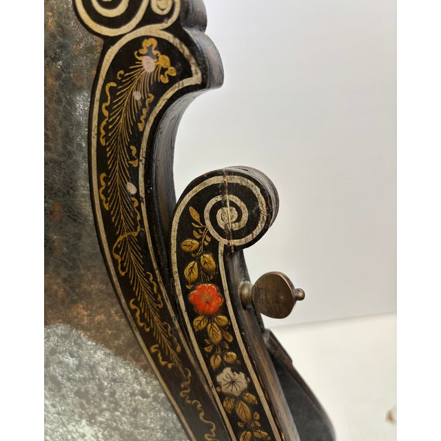 19th Century Chinoiserie Tabletop / Vanity Mirror on Stand For Sale - Image 10 of 14
