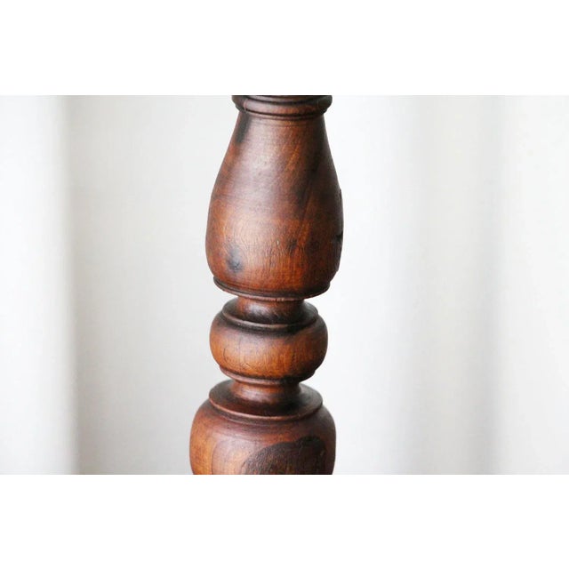 17th Century 17th/18th Century Portuguese Carved and Turned Wood Candlesticks - a Pair For Sale - Image 5 of 13