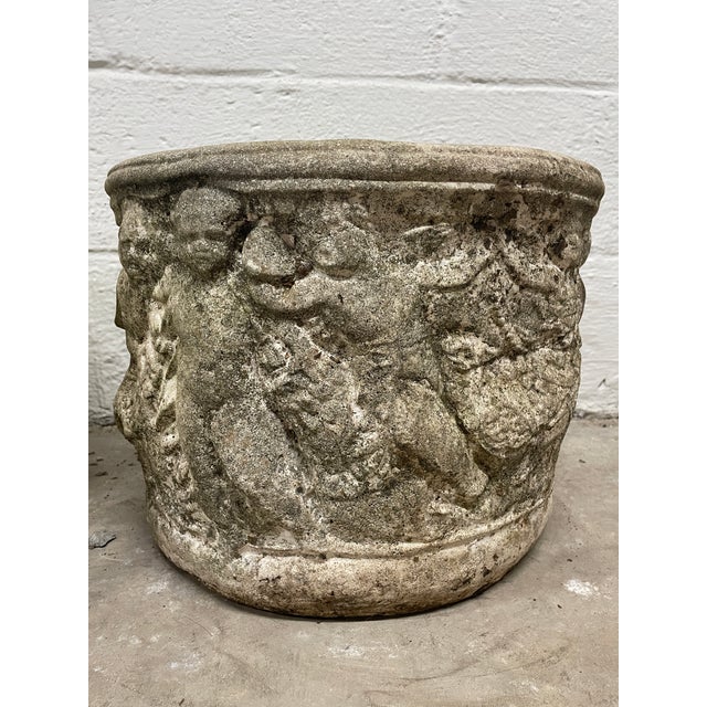 Sculpture Materials 19th Century Neo Classical Cherub Planters - Set of 2 For Sale - Image 7 of 12