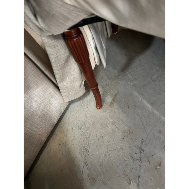 Mid-Century Modern 1970s Pair of Gray Upholstered Side Chairs For Sale - Image 3 of 7