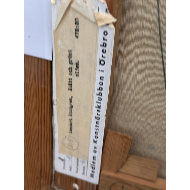 Lennart Kindgren, Blue and Green, 1960s, Oil on Canvas For Sale - Image 10 of 18