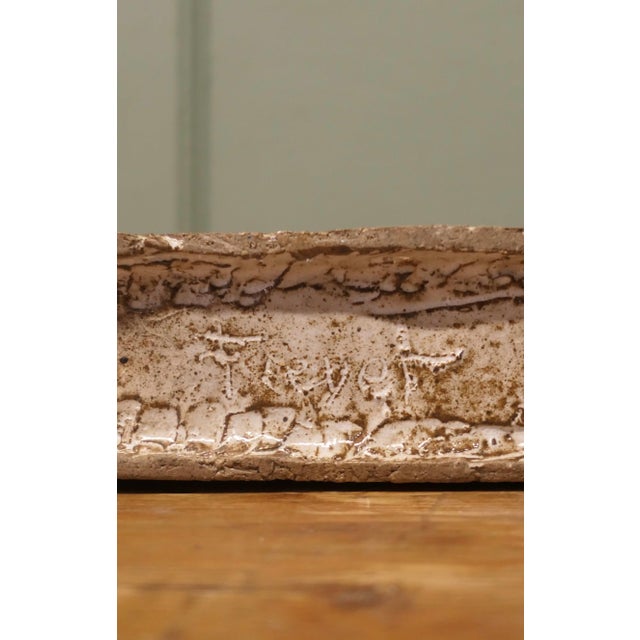 Signed French Studio Art Slab Vase from Saint Emilion A very attractive piece, the ceramic structure has been built in...