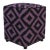 Boho Chic Black/Purple Handmade Kilim Upholstered Ottoman For Sale - Image 4 of 11