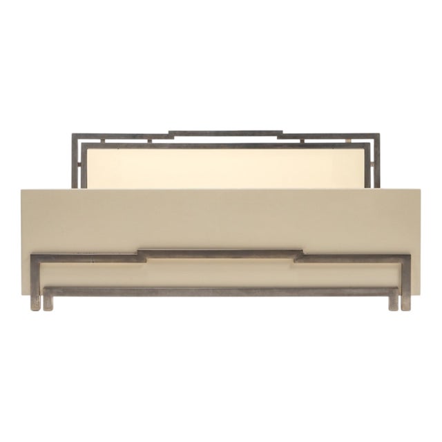 Lacor Series Double Bed in Lacquered Wood and Gilded Metal by Fabrizio Smania for Studio Smaina Interni, 1970s For Sale
