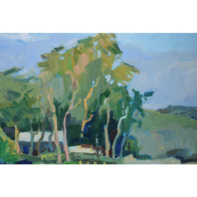 Vintage Pam Glover Plein Air Impressionist Landscape Oil Painting For Sale In San Francisco - Image 6 of 16
