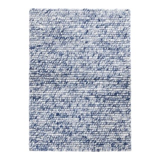 Dash & Albert by Annie Selke Niels Navy Woven Wool/Viscose Rug, 7' 6" x 9' 6" For Sale