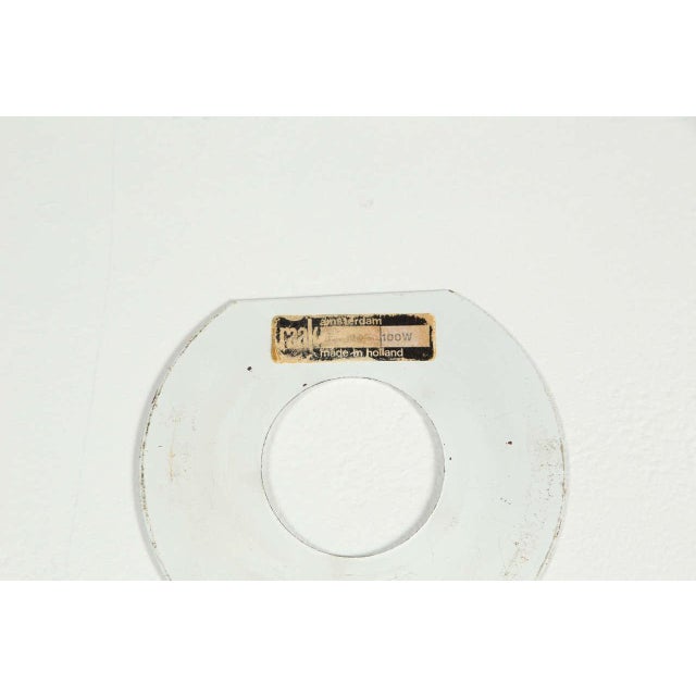 Beautiful flush mount fixture by RAAK Holland. Extant label. Five available. Wired for a single 100 watt bulb.
