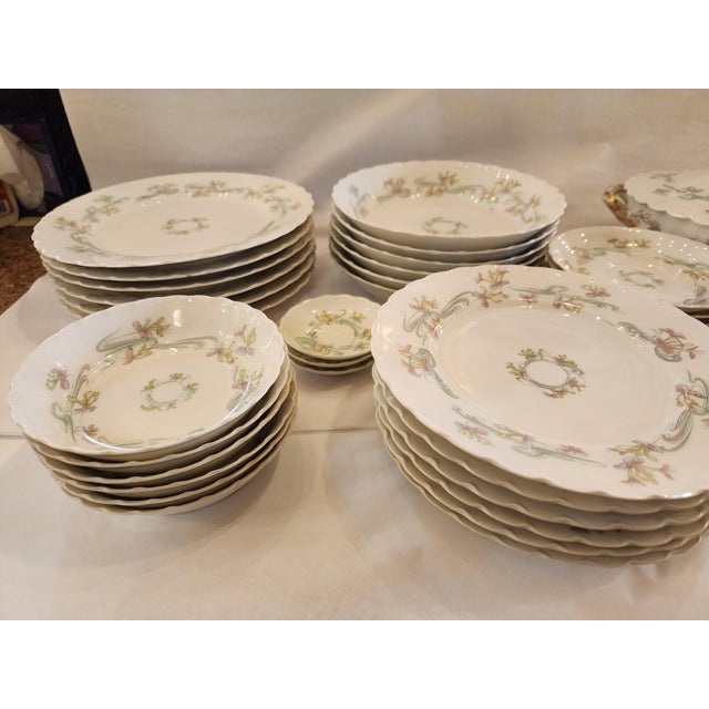 French Provincial 36 Piece Haviland Limoges Vintage Dessert Dish Set For Sale - Image 3 of 12