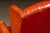 Vintage Wingback Tufted Armchair With Ottoman in Burnt Orange For Sale - Image 10 of 12