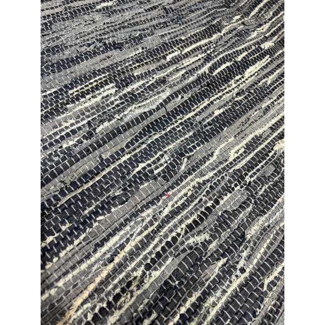 Textile Pasargad N Y Genuine Indo Denim Reversible Hand Woven Rug - 10′ × 14′ For Sale - Image 7 of 12