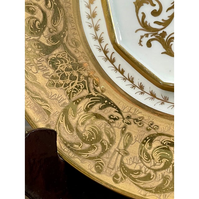 Gilded Porcelain Tureen Set, 1940s, Set of 2 For Sale - Image 9 of 15